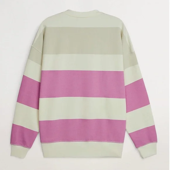Zara | Striped Print Sweatshirt - Purple & White - Picture 7 of 12